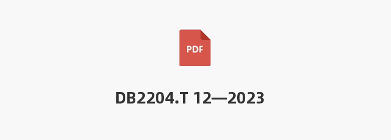 DB2204.T 12—2023